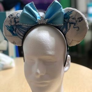 Beaded Cinderella Mickey ears - ready to ship-